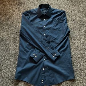 Stanford, men’s dress shirt, blue